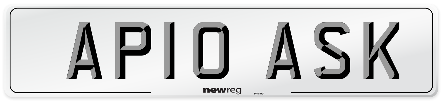AP10 ASK Number Plate from New Reg